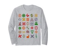 Adinkra Symbols from Ghana Collection African Tribal Art Long Sleeve T-Shirt