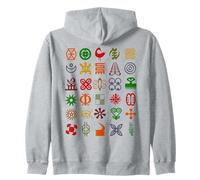 Adinkra Symbols From Ghana Collection African Tribal Art Zip Hoodie