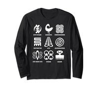 Adinkra Symbols from Ghana Collection Art African Tribal Long Sleeve T-Shirt
