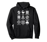 Adinkra Symbols From Ghana Collection Art African Tribal Pullover Hoodie