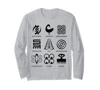 Adinkra Symbols from Ghana Collection Tribal Art African Long Sleeve T-Shirt