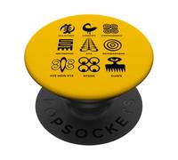 Adinkra Symbols From Ghana Collection Tribal Art African PopSockets Adhesive PopGrip