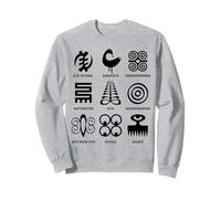 Adinkra Symbols From Ghana Collection Tribal Art African Sweatshirt