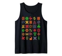 Adinkra Symbols from Ghana Collection Tribal Art African Tank Top