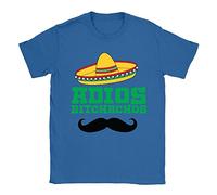 Adios Bitchachos Mens T-Shirt XX-Large Blue Funny Quote Rude Mexican Joke Gift Top