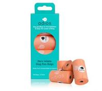 Adios Plastic Biodegradable Dog Poop Bags - Extra Thick Compostable Dog Poo Bags Made from Highest Rated EN13432 Certified Cornstarch | Leak Proof Dog Waste Bags in Coral Colour | 8 Rolls, 120 Bags