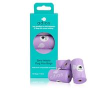 Adios Plastic Biodegradable Dog Poop Bags - Extra Thick Compostable Dog Poo Bags Made from Highest Rated EN13432 Certified Cornstarch | Leak Proof Dog Waste Bags in Lilac Colour | 8 Rolls, 120
