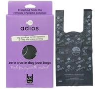 Adios Plastic Home Compostable Dog Poop Bags Loose - Extra Thick Leakproof Dog Waste Bags - Made of Cornstarch Doggie Poop Bags with Handles - Unscented & Easy to Open (1 count (Pack of 120))