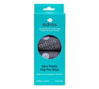 Adios Plastic Compostable Poo Bags in Grey 4 Rolls (60 Bags)