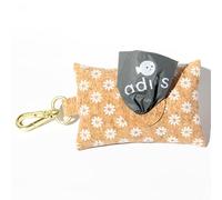 Adios Plastic - Handmade Daisy Cork Poo Bag Dispenser - Eco-friendly Dog Waste Bag Holder, Plastic Free, Crafted from 100% Sustainable Cork, Water-Resistant, Lightweight, Clips to Leash & Belt
