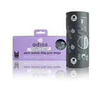 Adios Plastic Large Dog Waste Bags- Handle Bag on a Roll - 120pcs 120 Bags