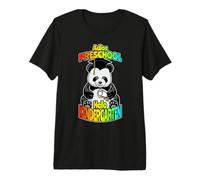 Adios Preschool Hello Kindergarten Funny Happy Panda Bear Premium T-Shirt