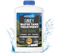 Adios! RV Grey Water Tank Treatment and Cleaner, Enzyme Deodorizer for Sink Drains for Camper Gray Tanks