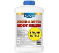 Adios! Sewer and Septic Root Killer for Trees and Shrubs, Copper Sulfate Formula Protects Sewer Pipes, Drains and Septic Tanks from Invasive Root Growth (2 Pound)