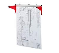 Adir Blueprint Wall Rack - Blueprint Plans Organizer and Construction Plan Holder - Poster Display and Map Rack for Office and Home (Without Blueprint Clamps)