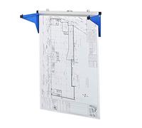 Adir Corp. Wall Mount Blueprint Storage - Hanging Poster Display Rack - Plans File Holder Organizer - Ideal For Small Or Big Office, Home (Blue)