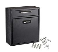 Adir Mailboxes for Outside with Lock- Outdoor Hanging Mailbox, Cash Drop Box, Key Drop Off Box with Lock - Wall Mounted Residential Mailbox with Locks for Checks, Keys, Cash and More