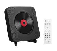 Adirigo Portable Desktop CD Player with Bluetooth - Kpop CD Music Player Build-in Double HiFi Speakers Multifunctional Wall-mounted with Remote Control for Home (Black)