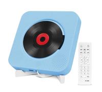 Adirigo Portable Desktop CD Player with Bluetooth - Kpop Music CD Player Build-in Double HiFi Speakers Multifunctional Wall-mounted CD players with Remote Control (Blue)