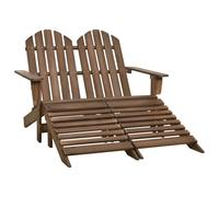 Adirondack 2-Seater Garden Chair Brown Solid Fir 119.5x147.5x89.5 cm detachable
