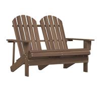 Adirondack 2-Seater Garden Chair Brown Solid Fir Wood Ergo XL 119.5x85.5x89.5 cm