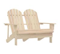 vidaXL Solid Fir Wood 2-Seater Garden Adirondack Chair Wooden Armchair Set