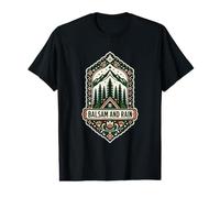 Adirondack Balsam and Rain Pines Camp Hiker Gift Value Graphic T-Shirt