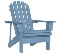 Adirondack Chair Blue Solid Fir Wood Outdoor 69.5x86.5x89.5cm Ergonomic Seat50cm