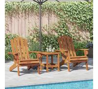 Adirondack Chair Brown Solid Acacia Wood 75x84x90 cm Ergonomic Foldable Outdoor