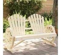 Adirondack Chair Brown Solid Fir Wood 2-Seater 63x62x99cm Outdoor Garden Seats