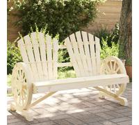 Adirondack Chair Garden 2-Seater 119 x 63.5 x 87 cm Brown Solid Fir Wood