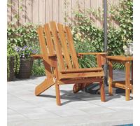 Adirondack Chair Solid Acacia Wood Brown 75x84x90cm Foldable Outdoor Ergonomic
