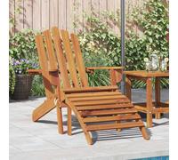 Adirondack Chair Solid Acacia Wood Brown Foldable 75x84x90cm Outdoor Patio Seat
