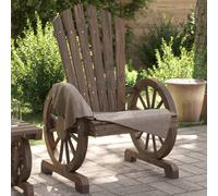 Adirondack chair Solid fir wood Dark Brown 63x62x99cm Ergonomic Outdoors Garden