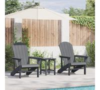 Adirondack Chairs 2 pcs Light Grey 74x82x90 cm HDPE Berkfield Home Multi One Size