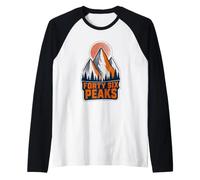 Adirondack Forty Six High Peaks Hiker Mountain Gift Raglan Baseball Tee