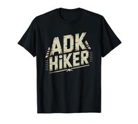 Adirondack Hiker Clean Modern Identity ADK New York Hiking T-Shirt