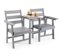 Adirondack Love Seat, Waterproof 2 Seater Jack & Jill Garden Chair Set, VonHaus