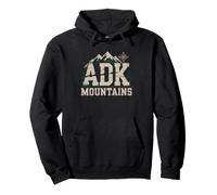Adirondack Mountains Badge Adk New York Vintage Outdoor Pullover Hoodie