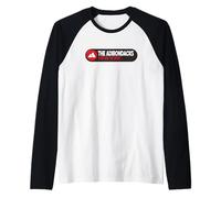 Adirondack Mountains Logo Emblem - The Adirondacks New York Raglan Baseball Tee
