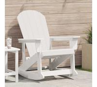 Adirondack Rocking Chair White Plastic 73.5x92x90cm Outdoor Patio Lowmaintenance