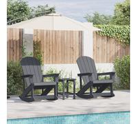 Adirondack Rocking Chairs 2 pcs Light grey 73.5 x 92 x 90 cm Berkfield Home Multi One Size