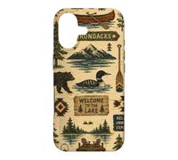 Adirondacks Cabin Life Primitive Folk Art Pattern Case for iPhone 17