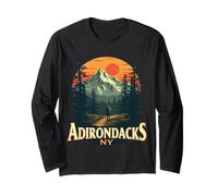 Adirondacks NY Hiking Mountains Nature Lovers Design Long Sleeve T-Shirt