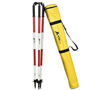 AdirPro Prism Pole Tripod - Aluminum Range Pole Tripod - Use for Survey Pole, Rover Rod, GPS Pole, Leveling Staff - GNSS RTK Rod Stand - Survey Equipment for Total Station Surveying (Red/White)