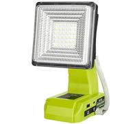 Adisipsoarin Cordless LED Work Light for Ryobi 18V Battery, 25W LED Floodlight with USB-A&USB-C 2.1A Fast Charging Ports for Jobsite,Car Repairing,Camping,Emergency(Battery not Included)