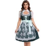 Adisno Oktoberfest Outfit Women, October Festival Costume Women, Dirndl,Oktoberfest Dress,Green,18