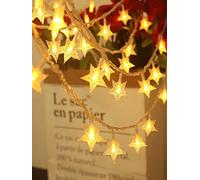 Adispotg Fairy Lights, 20ft 40 LED Battery Powered String Lights, 2 Lighting Modes, Decoractive for Indoor Outdoor, Bedroom, Wedding, Party,Birthday, Valentine, Christmas Tree Decoration (Star)