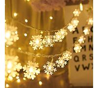 Adispotg Snowflack Fairy Lights, 20ft 40 LED BatteryPowered String Lights, 2 Lighting Modes, Decoractive for Indoor Outdoor, Bedroom, Wedding, Party,Birthday, Valentine, Christmas, Tree Decoration