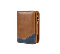 AdiStylinno Men's Minimalist Soft PU Leather Wallet Bifold Wallet Credit Card Holder Wallet with ID Window Zip Coin Compartment and Card Slots, brown, 11 x 8 x 3, Minimalist